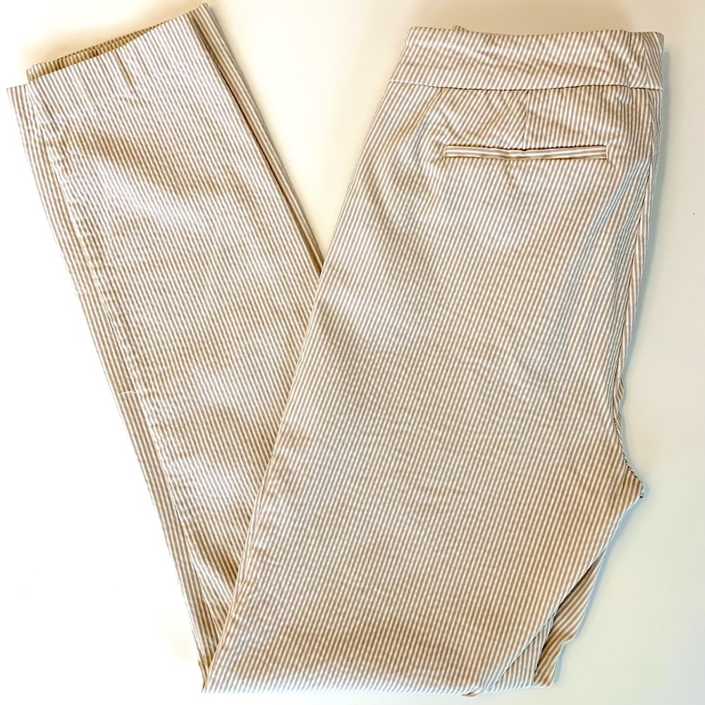 Searsucker pants size 8 Tan women’s Crosby trousers